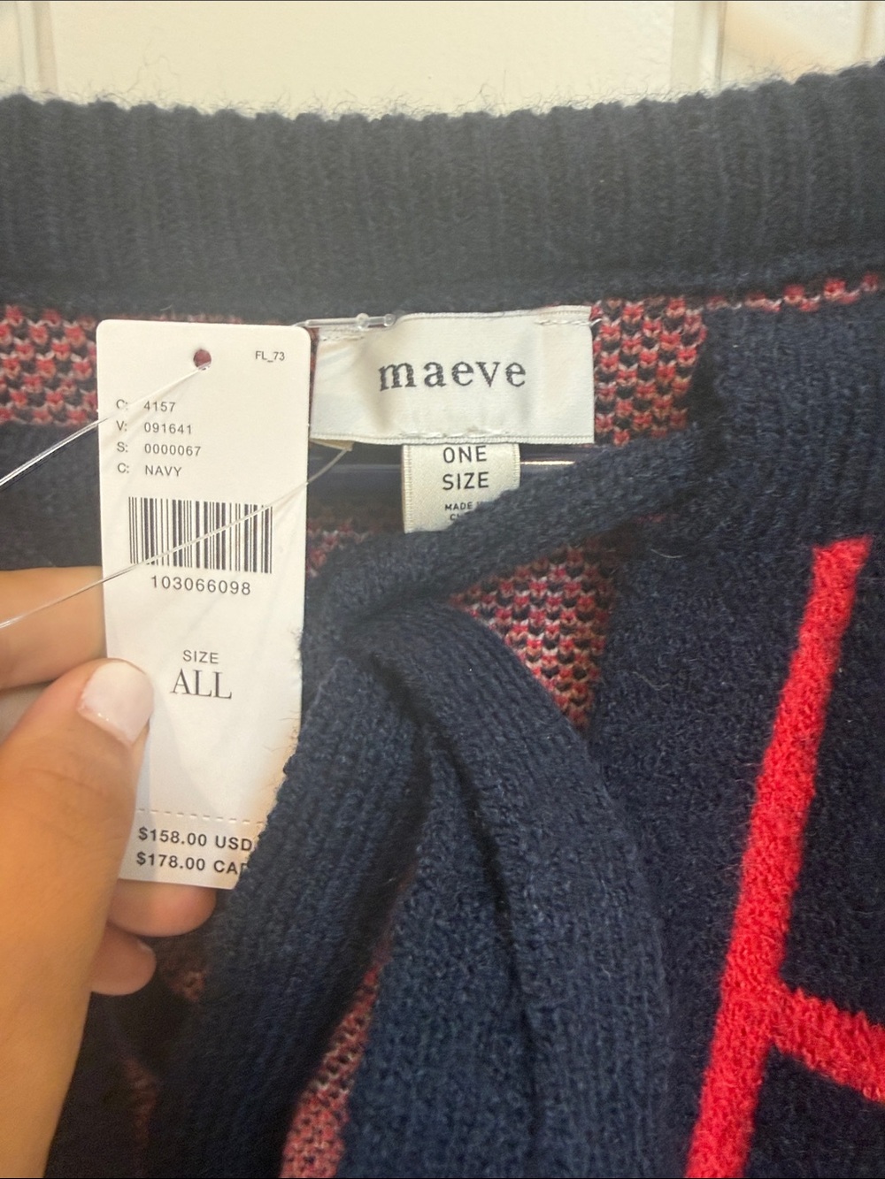 Maeve Black Cardigan with Red Speckle Knit - Picture 3 of 5